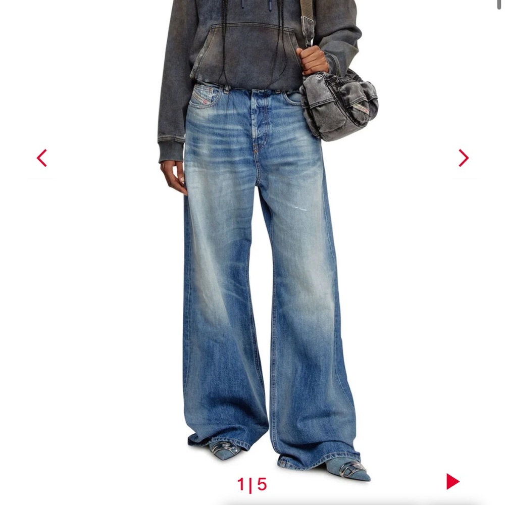Women's Blue Wide-Leg Jeans